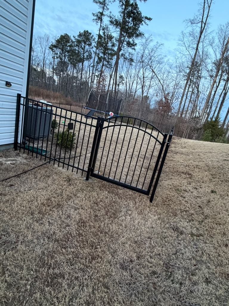 Aluminum fencing installed by Delgado Fence