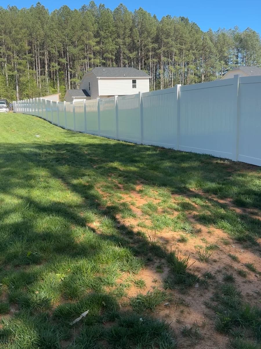 Rural privacy run in North Carolina, after installation